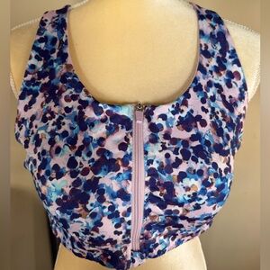 TEK GEAR Floral Crop Top Sports Bra XXL